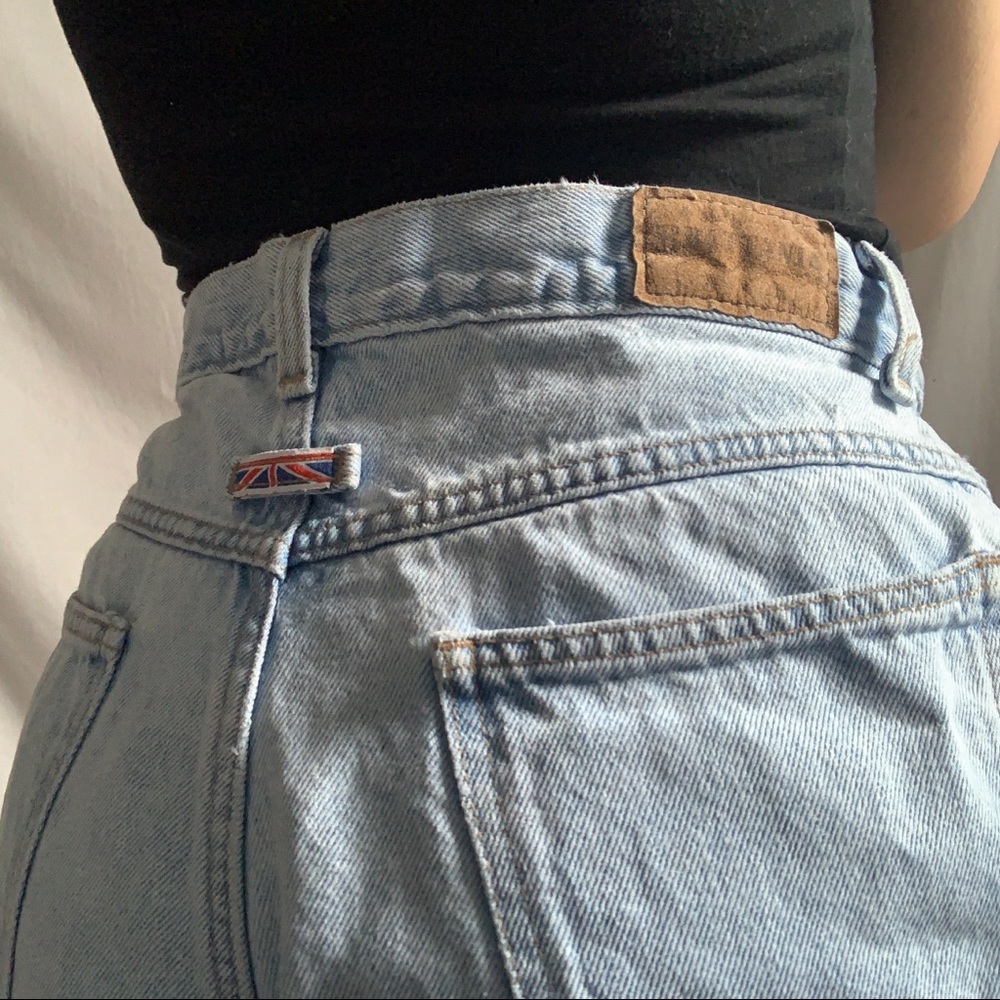 Vintage Distressed Cutoff Denim Mom Shorts - Picture 3 of 8